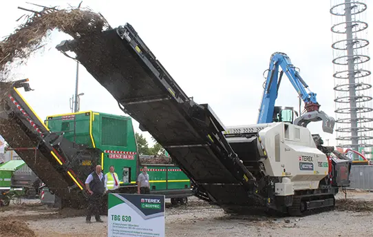 Terex Ecotec TBG 530T – Mobilt gjenvinningsutstyr, levert av Terex Ecotec